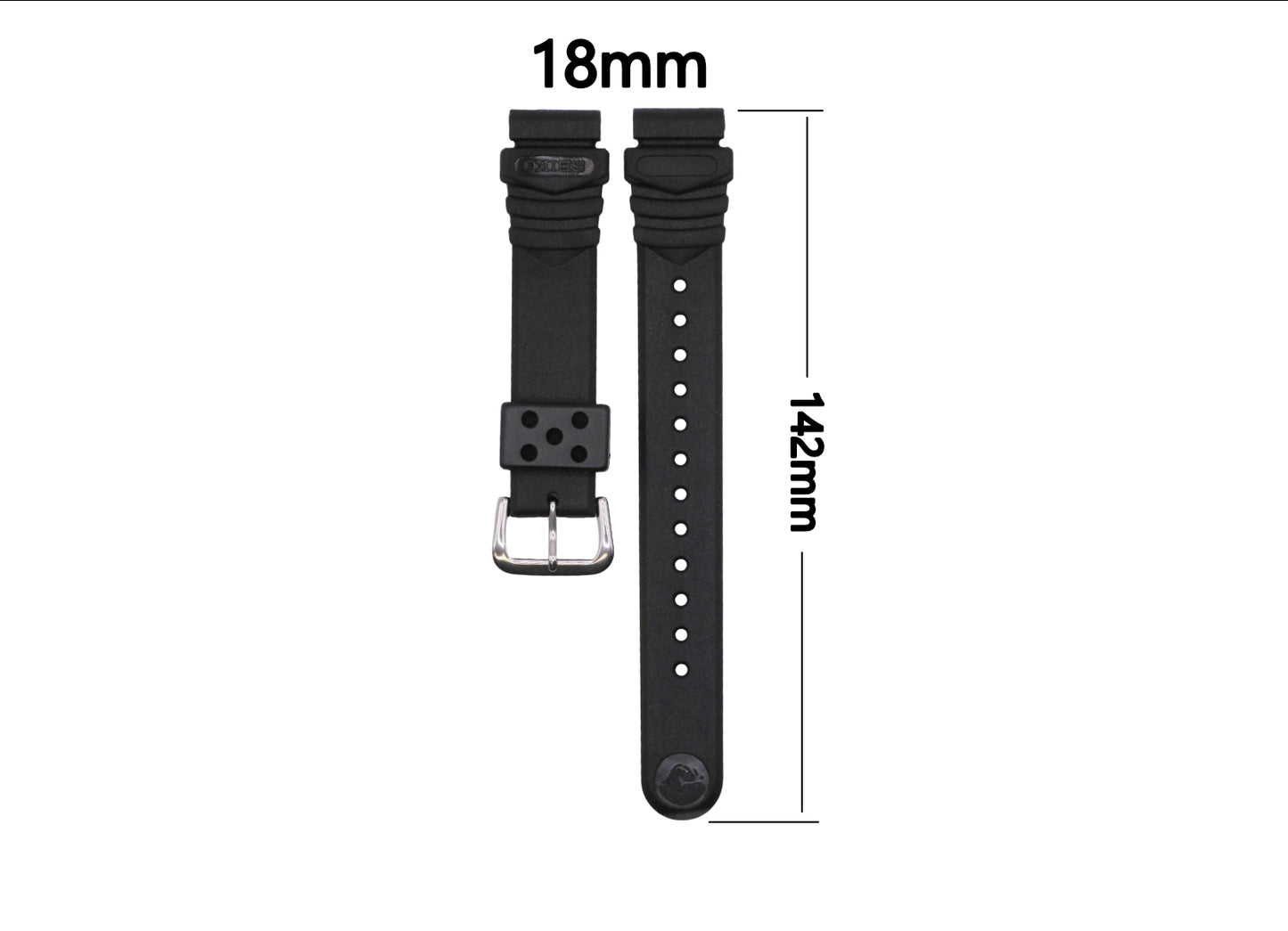 Genuine Seiko DAR7BP 18mm Diver’s Strap – Fits Seiko SilverWave J12082