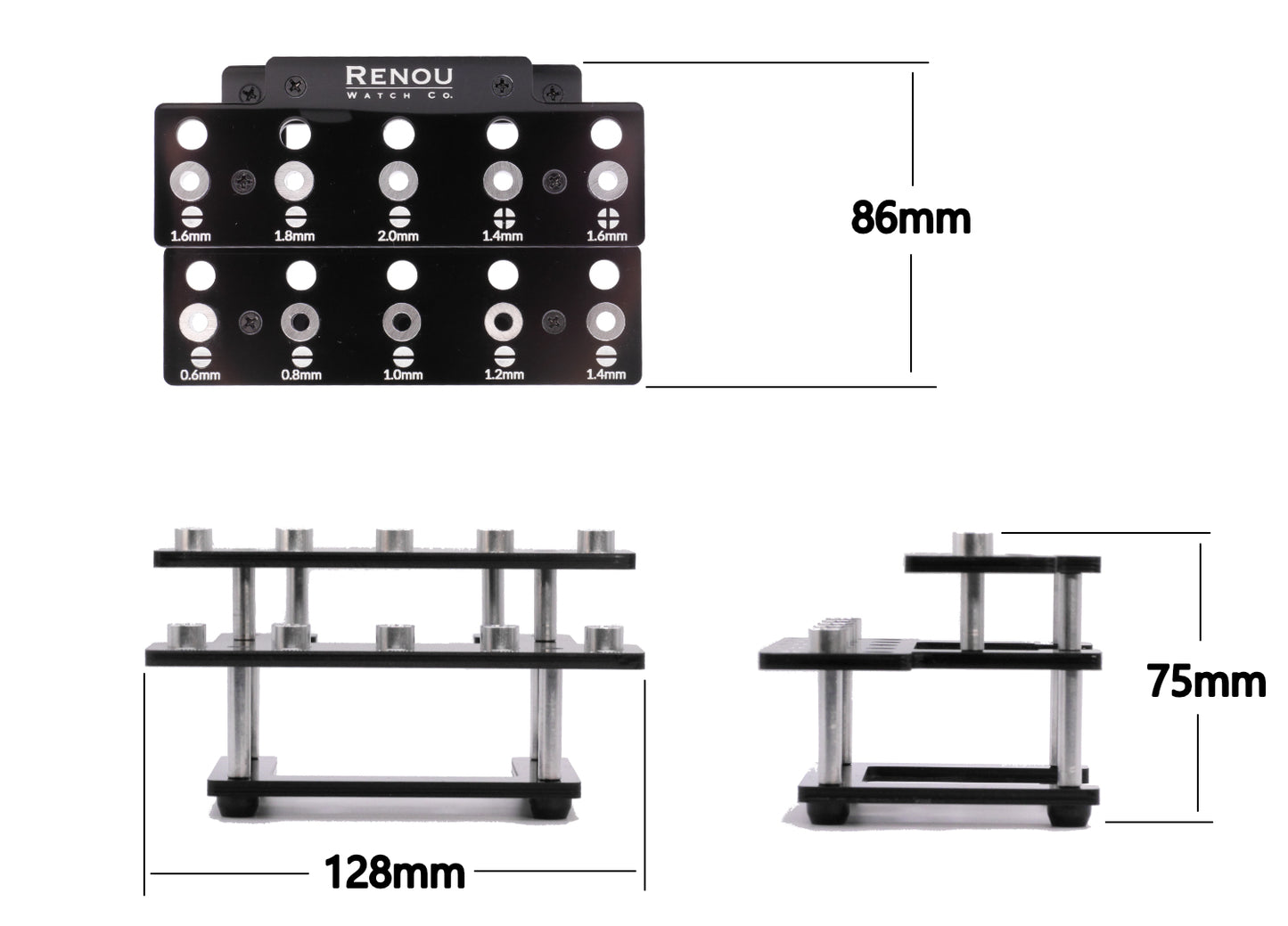 10-Piece Watchmaker’s Screwdriver Set (Flat Head & Phillips Head) with Stand