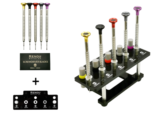 5-Piece Watchmaker’s Screwdriver Set with Stand