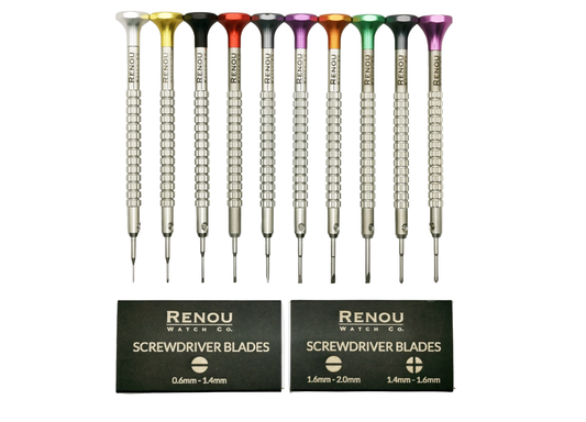 10-Piece Watchmaker’s Screwdriver Set (Flat Head & Phillips Head)