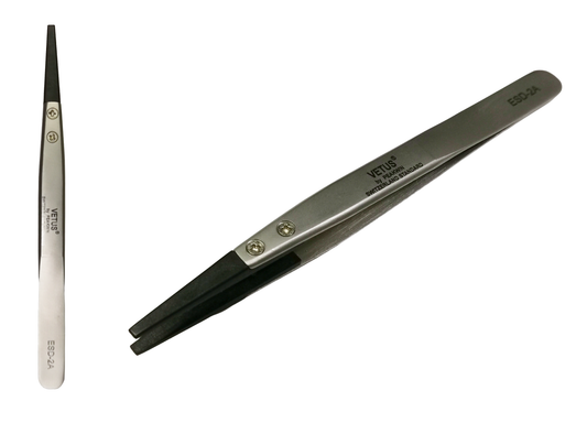 Watchmaker Tweezer - Vetus, Flat Tip ESD – Size No. 2A