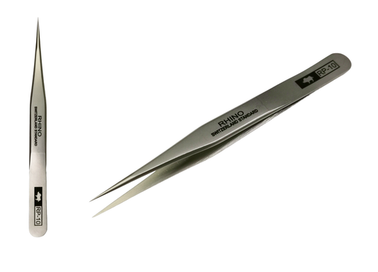 Watchmaker Tweezer - Rhino Pro Series Tweezer, Fine Tip – Size No. 3 (RP10)