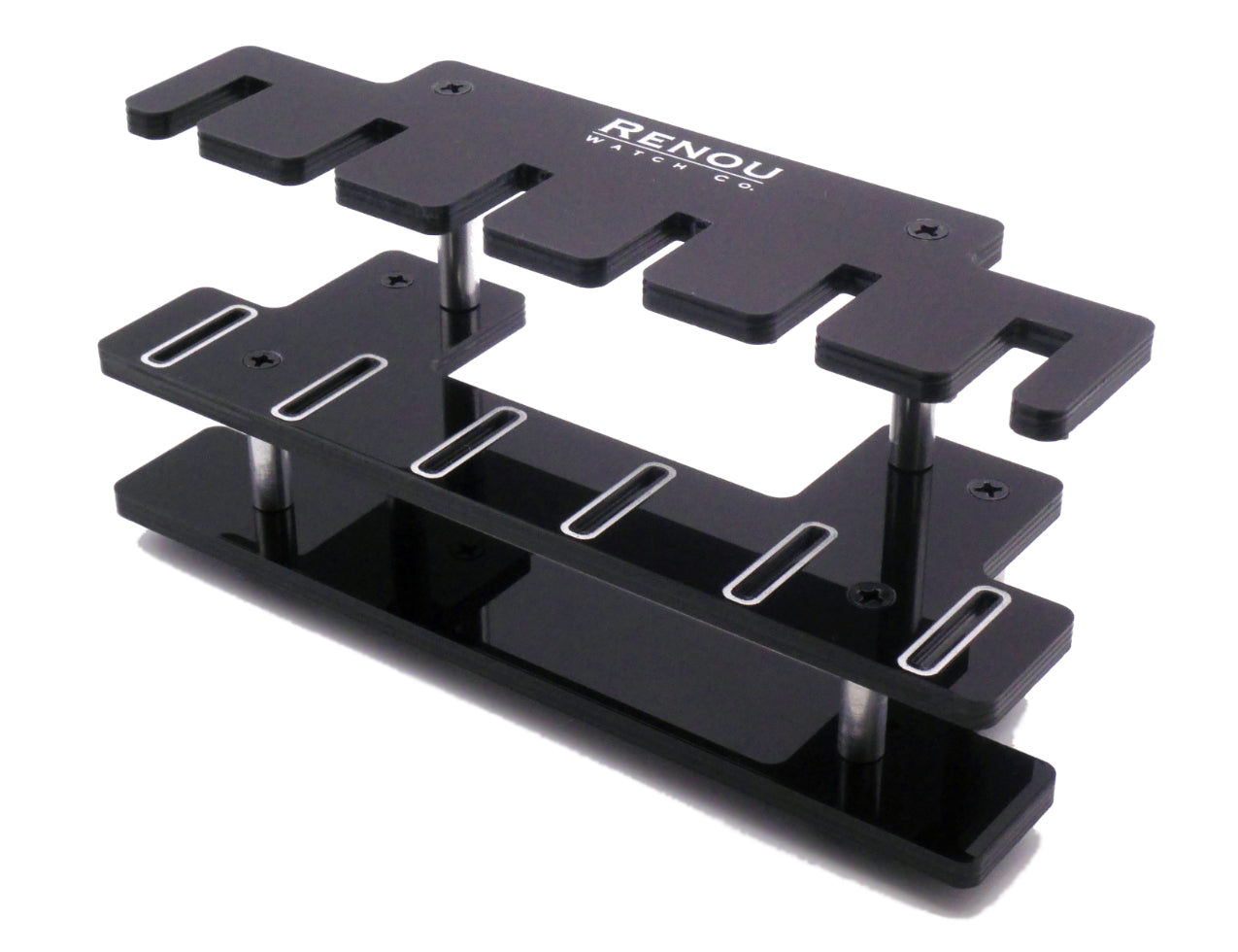 4-Piece Watchmaker's Tweezer set (Sizes No.2, No.3, No.5, No.2A ESD) with Stand