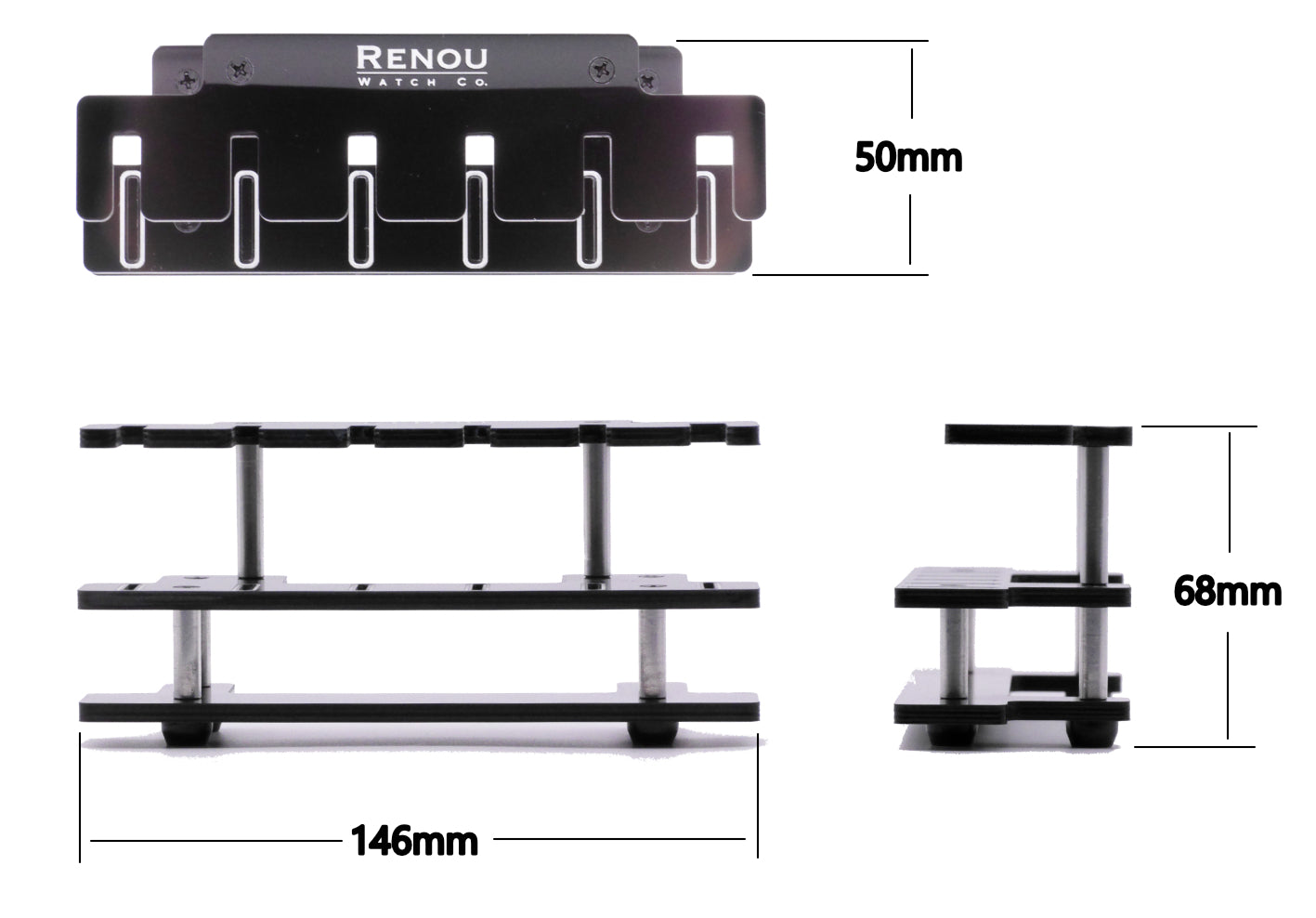 4-Piece Watchmaker's Tweezer set (Sizes No.2, No.3, No.5, No.2A ESD) with Stand